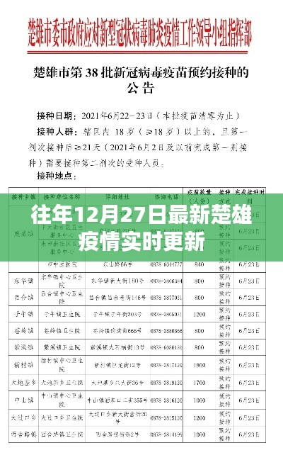 楚雄州最新疫情实时更新通知（往年12月27日）