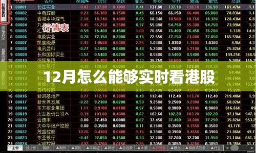 实时查看港股行情指南