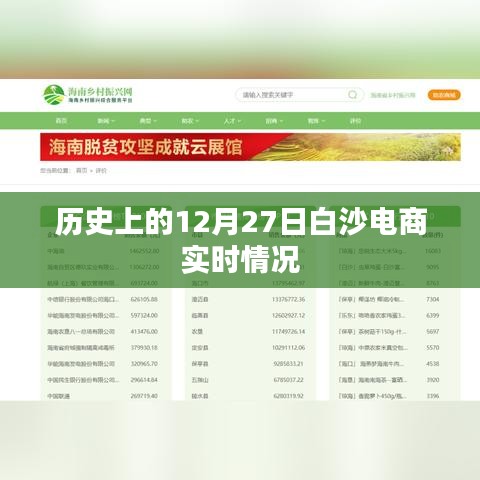 白沙电商12月27日实时动态概览
