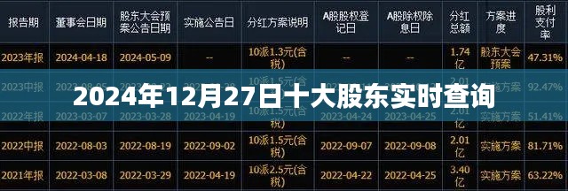 2024年12月27日股东实时查询概览