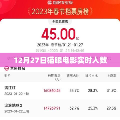 猫眼电影实时观影人数数据发布