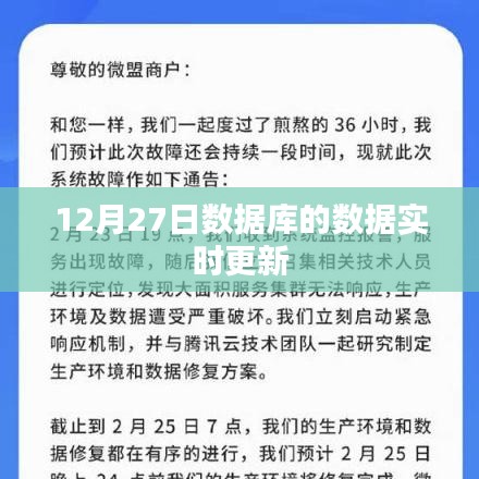 数据库实时更新，最新数据尽在掌握