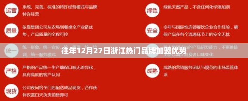 浙江品牌加盟优势盘点，历年12月27日热门选择