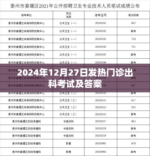 2024年发热门诊出科考试答案解析