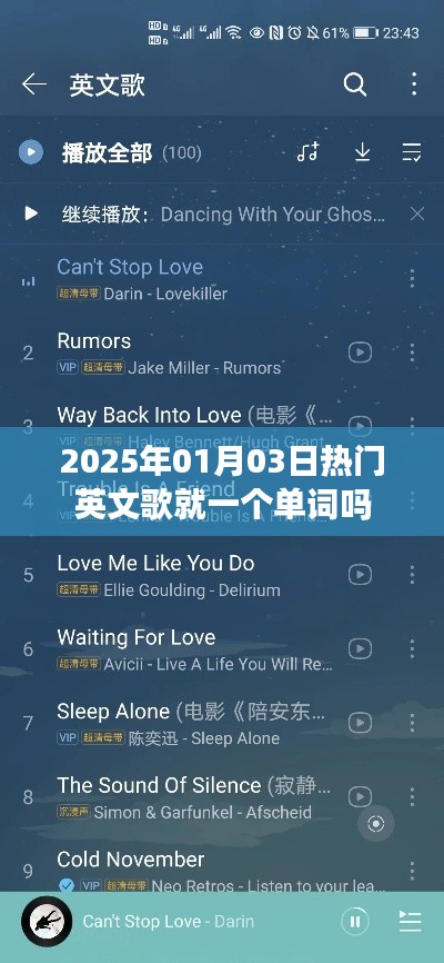 英文歌曲推荐，流行热单名字背后的故事