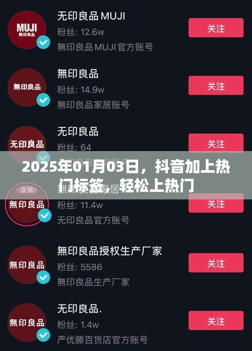 抖音热门标签加持，轻松上热门秘籍！