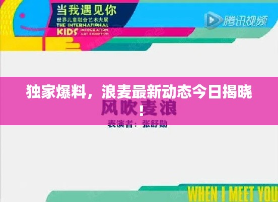 独家爆料，浪麦最新动态今日揭晓！