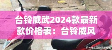 台铃威武2024款最新款价格表：台铃威风二代电动车 