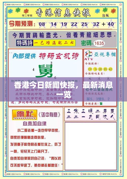 香港今日新闻快报，最新消息一览