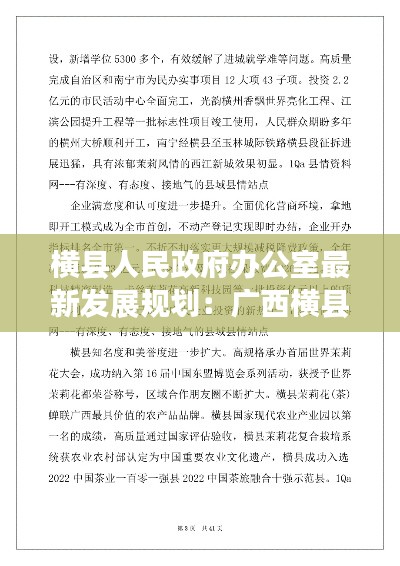 横县人民政府办公室最新发展规划：广西横县政府 