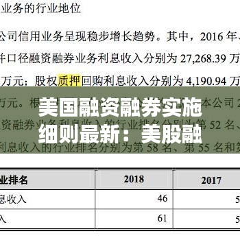 美国融资融券实施细则最新：美股融资融券的利息是多少钱 