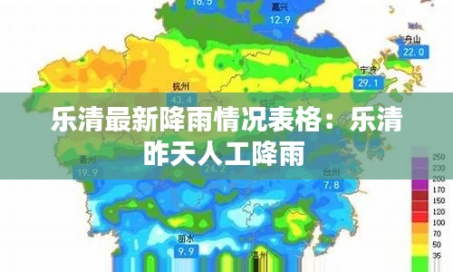 乐清最新降雨情况表格：乐清昨天人工降雨 