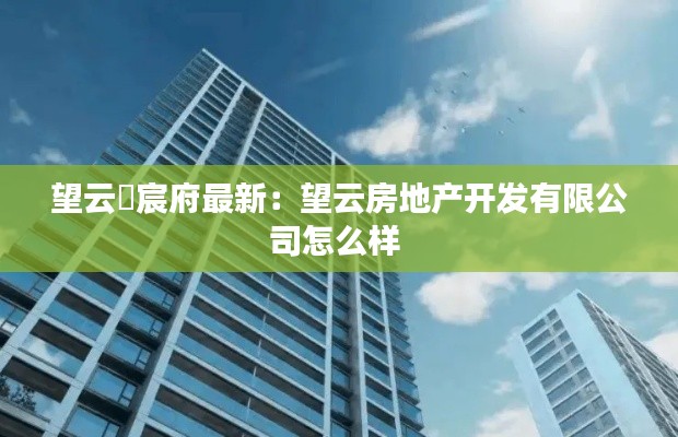 望云璟宸府最新：望云房地产开发有限公司怎么样 