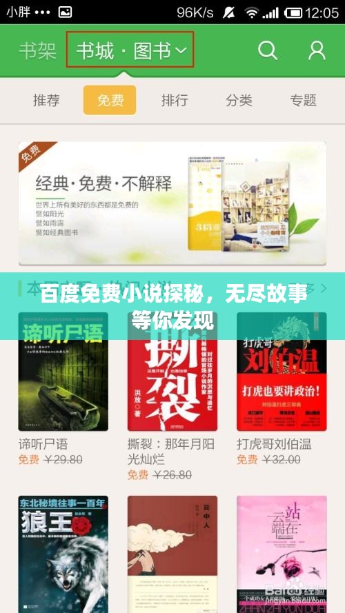 百度免费小说探秘，无尽故事等你发现