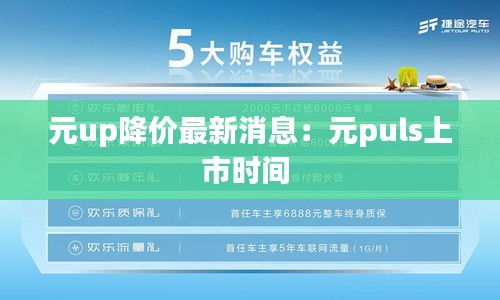 元up降价最新消息：元puls上市时间 