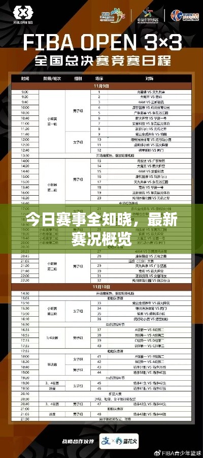 今日赛事全知晓，最新赛况概览