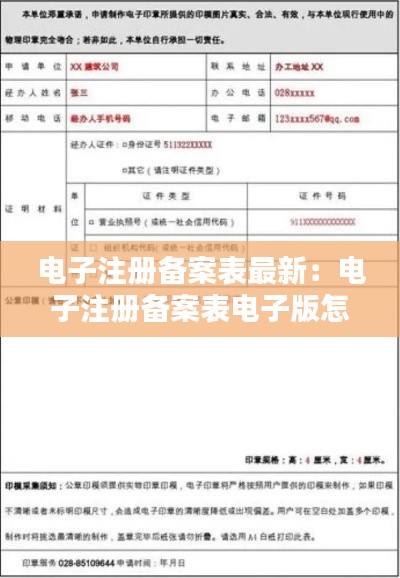 电子注册备案表最新：电子注册备案表电子版怎么弄 