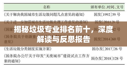 揭秘垃圾专业排名前十，深度解读与反思报告