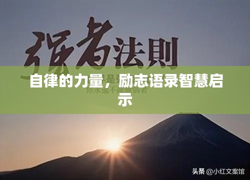 自律的力量，励志语录智慧启示