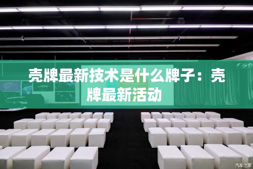 壳牌最新技术是什么牌子：壳牌最新活动 