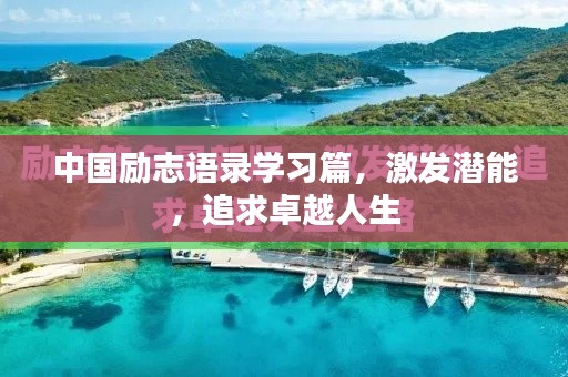 中国励志语录学习篇，激发潜能，追求卓越人生