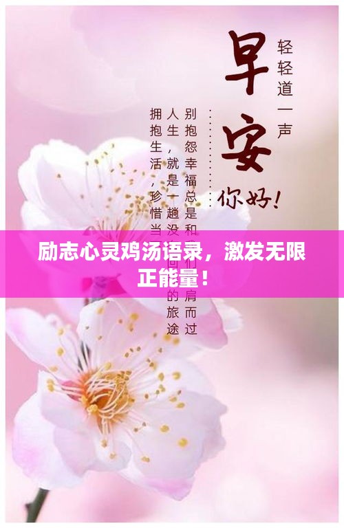 励志心灵鸡汤语录，激发无限正能量！