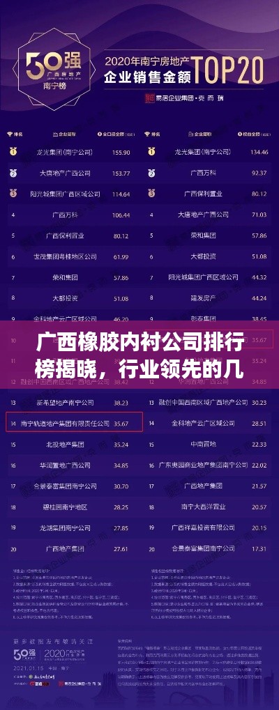 广西橡胶内衬公司排行榜揭晓，行业领先的几家企业