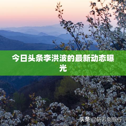 今日头条李洪波的最新动态曝光