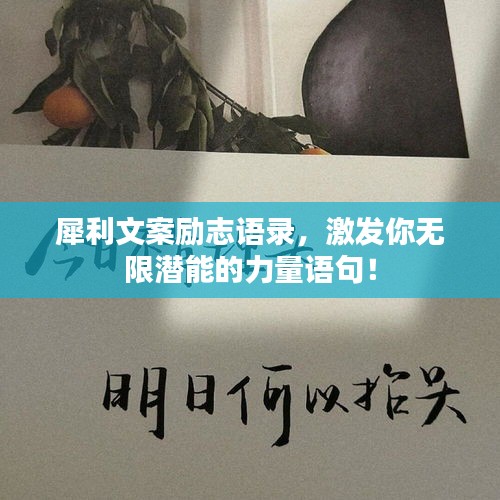 犀利文案励志语录，激发你无限潜能的力量语句！