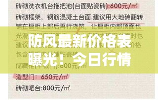防风最新价格表曝光！今日行情一网打尽