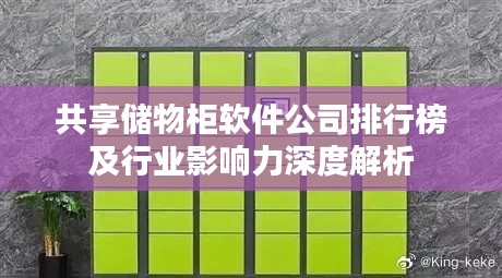 共享储物柜软件公司排行榜及行业影响力深度解析
