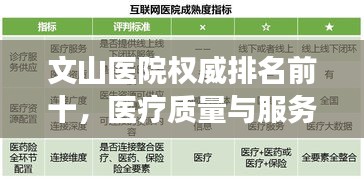 文山医院权威排名前十，医疗质量与服务品质解读榜单