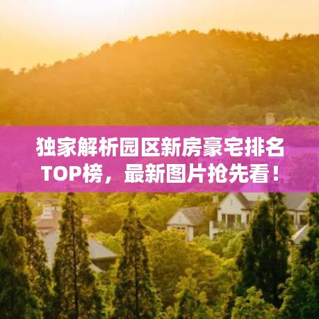 独家解析园区新房豪宅排名TOP榜，最新图片抢先看！