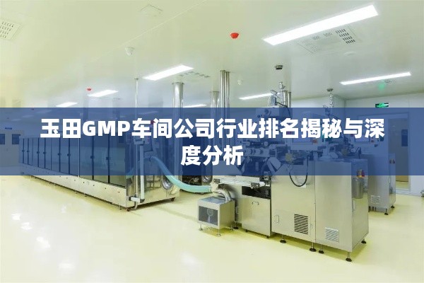 玉田GMP车间公司行业排名揭秘与深度分析