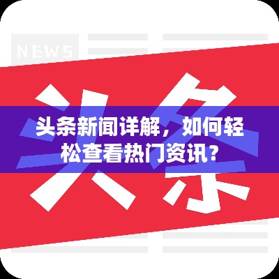 头条新闻详解，如何轻松查看热门资讯？