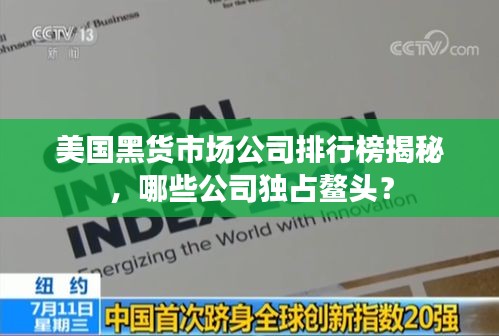 美国黑货市场公司排行榜揭秘，哪些公司独占鳌头？