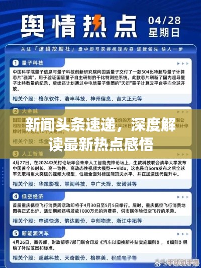 新闻头条速递，深度解读最新热点感悟