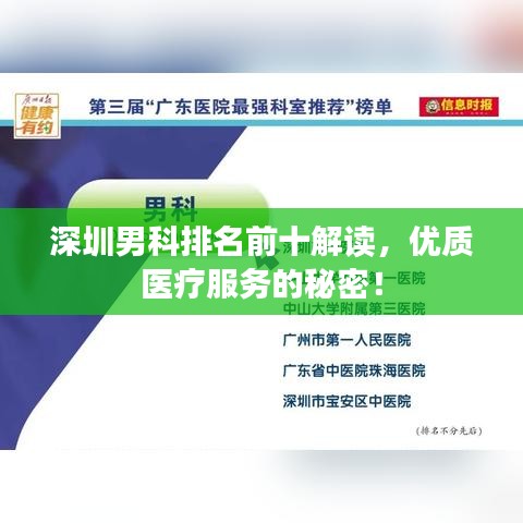 深圳男科排名前十解读，优质医疗服务的秘密！