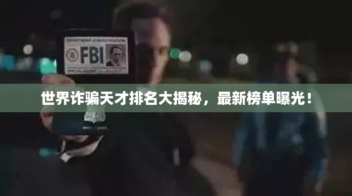 世界诈骗天才排名大揭秘，最新榜单曝光！