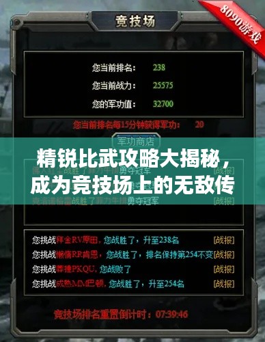 精锐比武攻略大揭秘，成为竞技场上的无敌传奇！