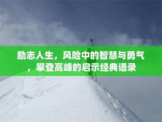 励志人生，风险中的智慧与勇气，攀登高峰的启示经典语录