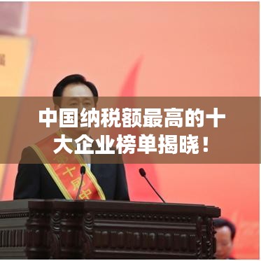中国纳税额最高的十大企业榜单揭晓！