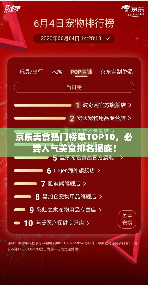 京东美食热门榜单TOP10，必尝人气美食排名揭晓！