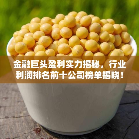 金融巨头盈利实力揭秘，行业利润排名前十公司榜单揭晓！