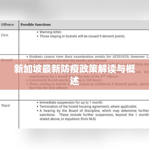 新加坡最新防疫政策解读与概述