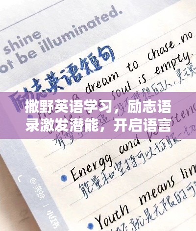撒野英语学习，励志语录激发潜能，开启语言学习新篇章！