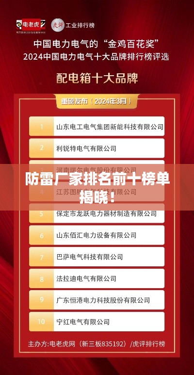 防雷厂家排名前十榜单揭晓！