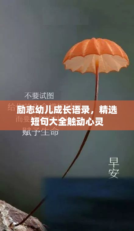 励志幼儿成长语录，精选短句大全触动心灵