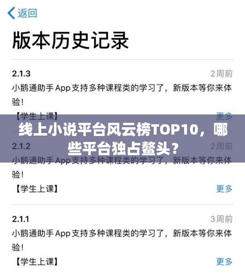 线上小说平台风云榜TOP10，哪些平台独占鳌头？