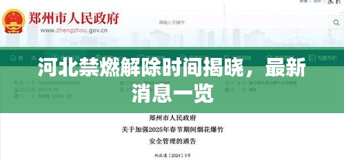 河北禁燃解除时间揭晓，最新消息一览